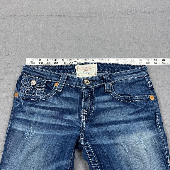 Big Star Liv Jeans Women's 30L (31x33) Blue Low Rise Bootcut Faded Western Faded - Picture 7 of 15